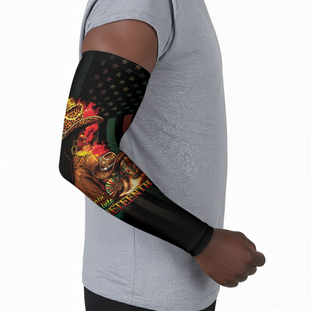 Steppin' into Juneteenth 1865 Arm Sleeves Melanin Cowgirl Grunge Style