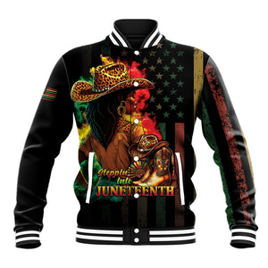 Steppin' into Juneteenth 1865 Baseball Jacket Melanin Cowgirl Grunge Style