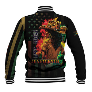 Steppin' into Juneteenth 1865 Baseball Jacket Melanin Cowgirl Grunge Style
