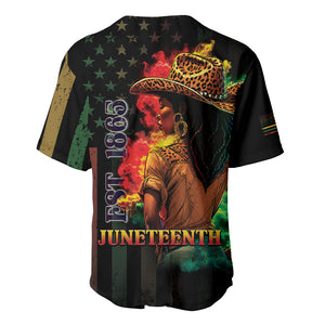 Steppin' into Juneteenth 1865 Baseball Jersey Melanin Cowgirl Grunge Style