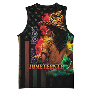 Steppin' into Juneteenth 1865 Basketball Jersey Melanin Cowgirl Grunge Style