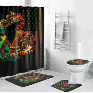 Steppin' into Juneteenth 1865 Bathroom Set Melanin Cowgirl Grunge Style
