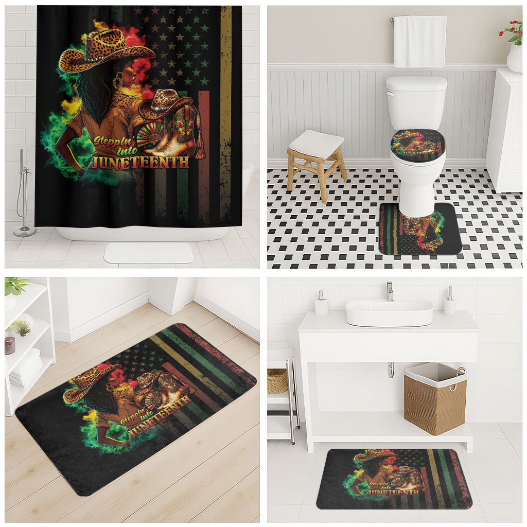 Steppin' into Juneteenth 1865 Bathroom Set Melanin Cowgirl Grunge Style
