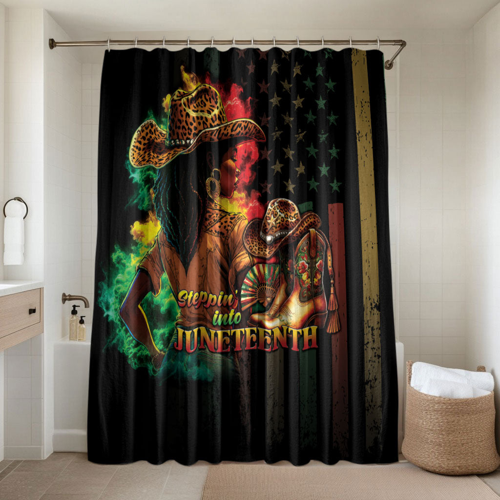 Steppin' into Juneteenth 1865 Bathroom Set Melanin Cowgirl Grunge Style