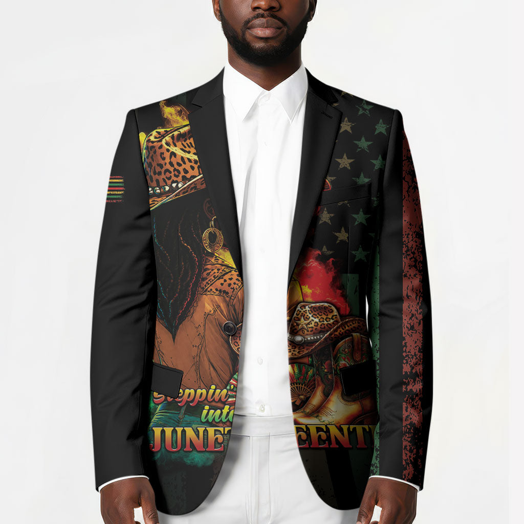Steppin' into Juneteenth 1865 Blazer Melanin Cowgirl Grunge Style