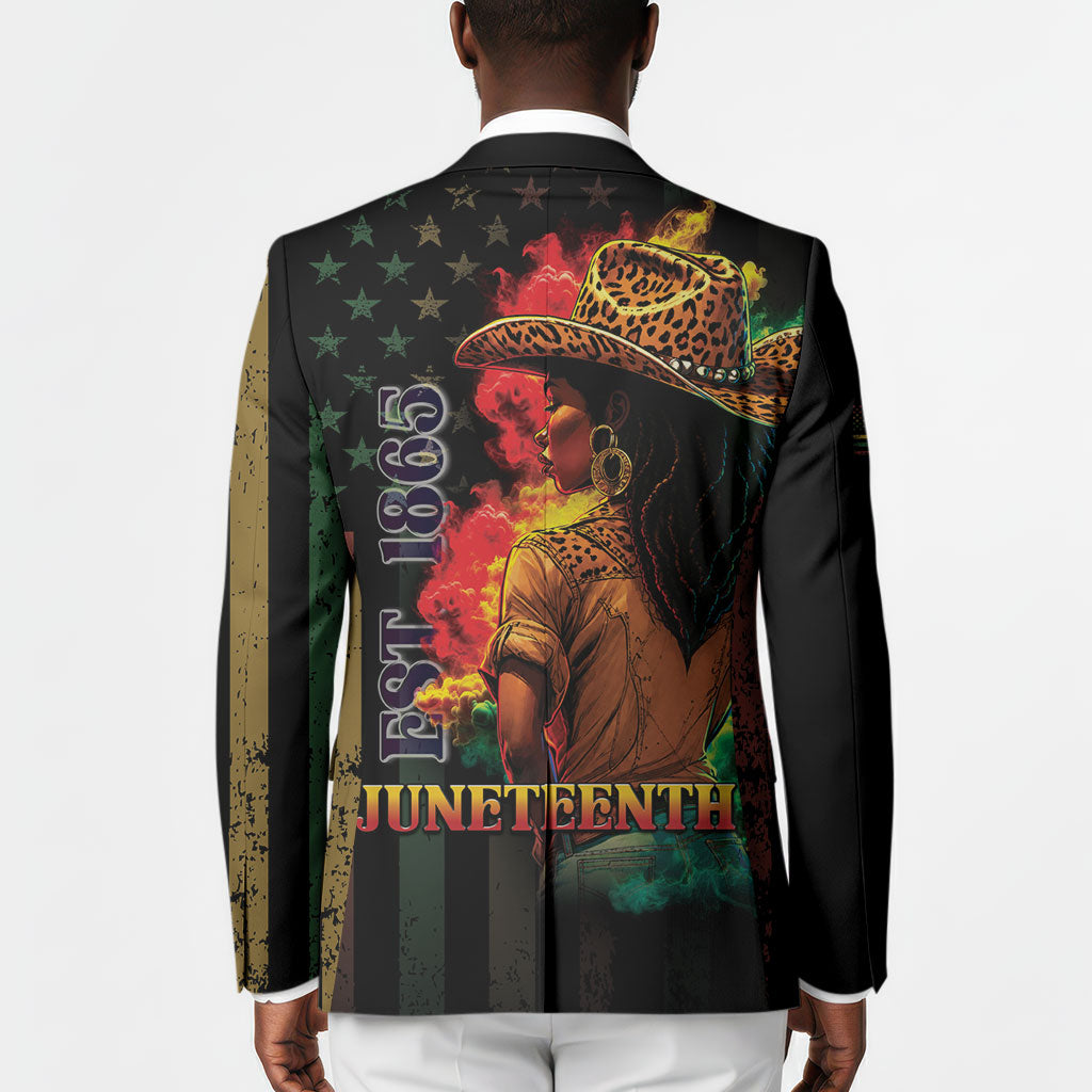 Steppin' into Juneteenth 1865 Blazer Melanin Cowgirl Grunge Style