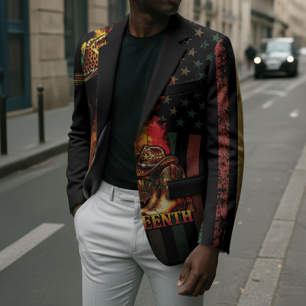 Steppin' into Juneteenth 1865 Blazer Melanin Cowgirl Grunge Style