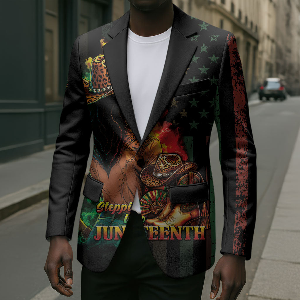 Steppin' into Juneteenth 1865 Blazer Melanin Cowgirl Grunge Style