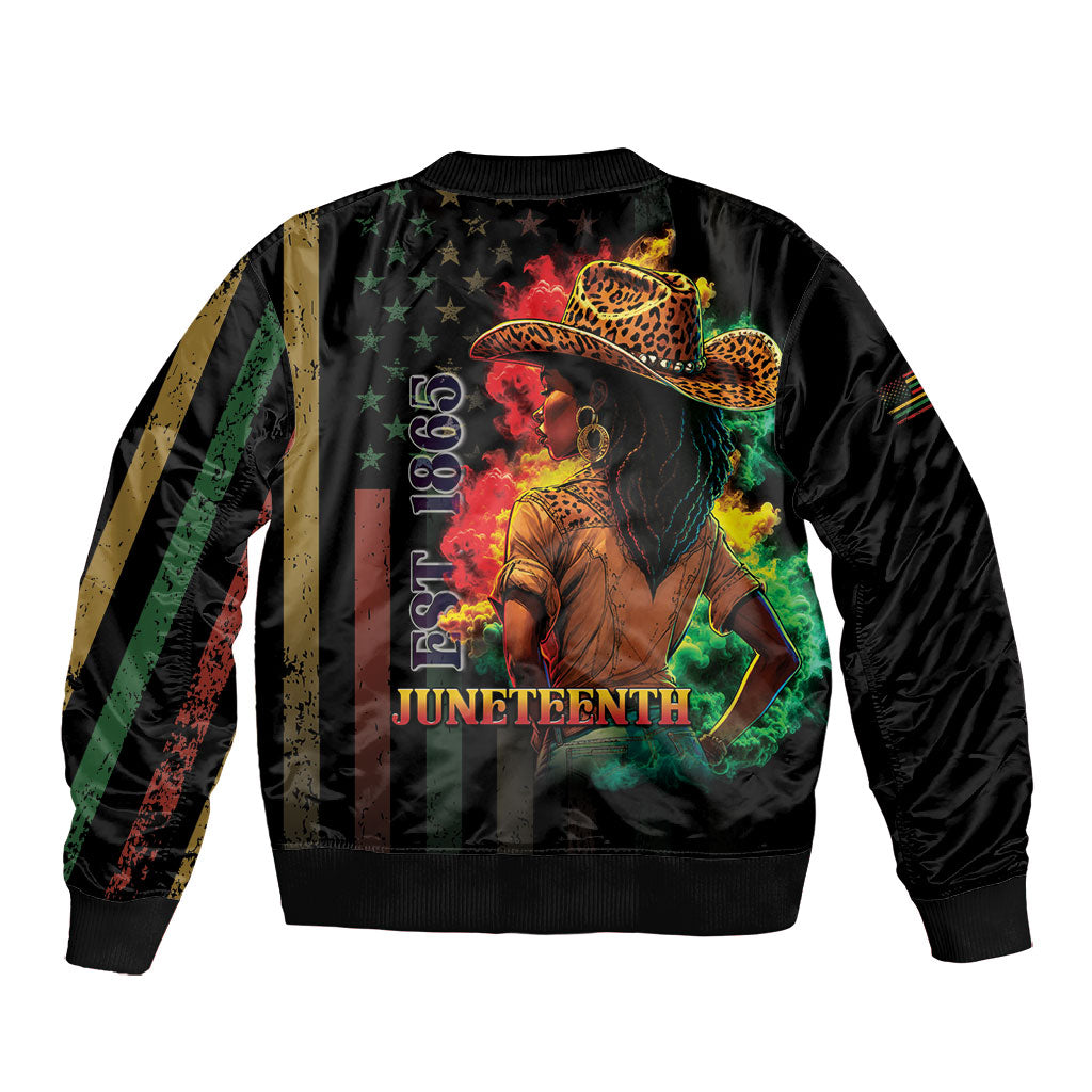 Steppin' into Juneteenth 1865 Bomber Jacket Melanin Cowgirl Grunge Style