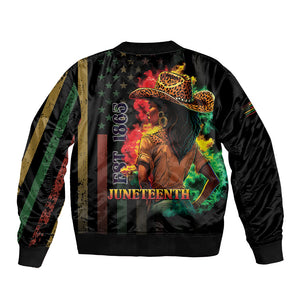 Steppin' into Juneteenth 1865 Bomber Jacket Melanin Cowgirl Grunge Style