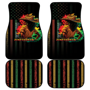 Steppin' into Juneteenth 1865 Car Mats Melanin Cowgirl Grunge Style