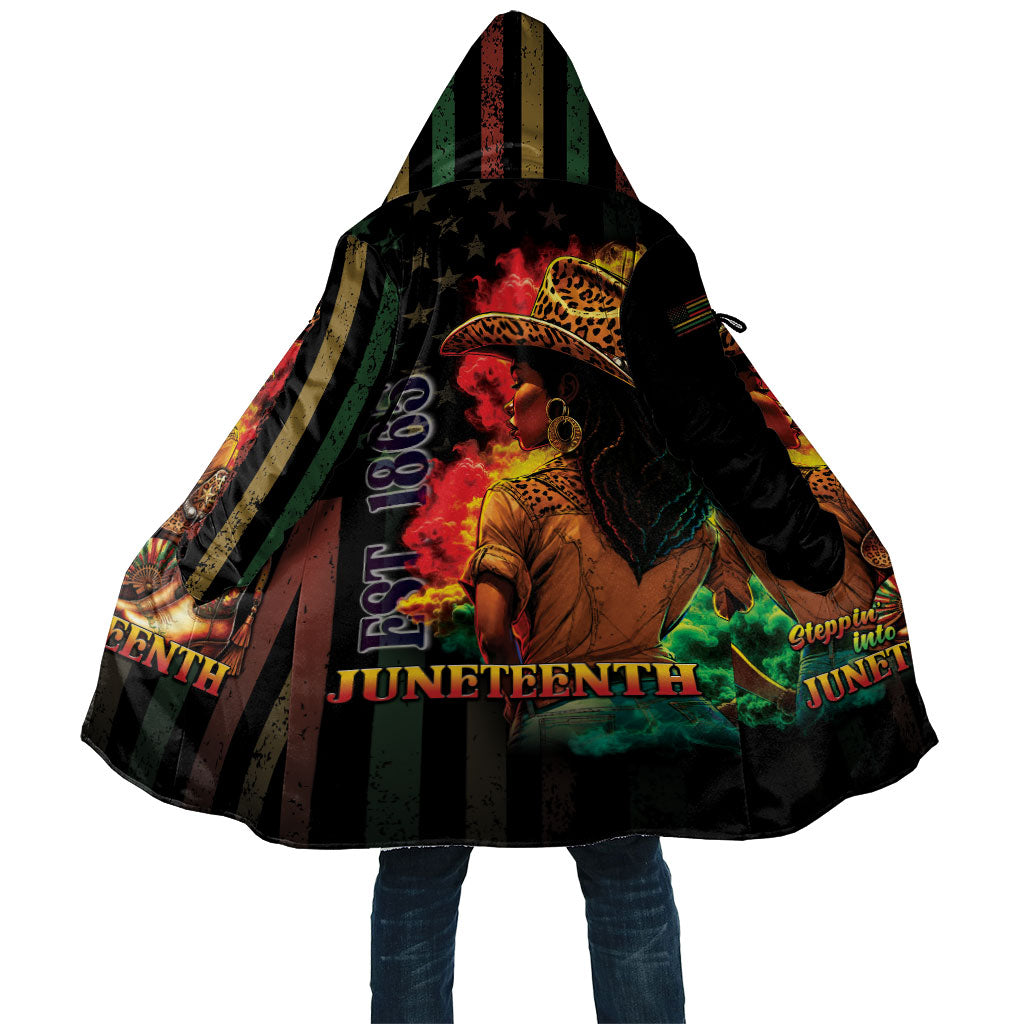 Steppin' into Juneteenth 1865 Cloak Melanin Cowgirl Grunge Style