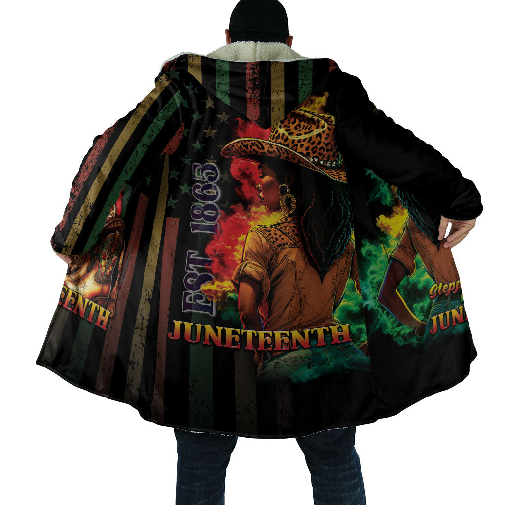 Steppin' into Juneteenth 1865 Cloak Melanin Cowgirl Grunge Style