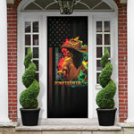 Steppin' into Juneteenth 1865 Door Cover Melanin Cowgirl Grunge Style