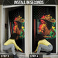 Steppin' into Juneteenth 1865 Door Cover Melanin Cowgirl Grunge Style