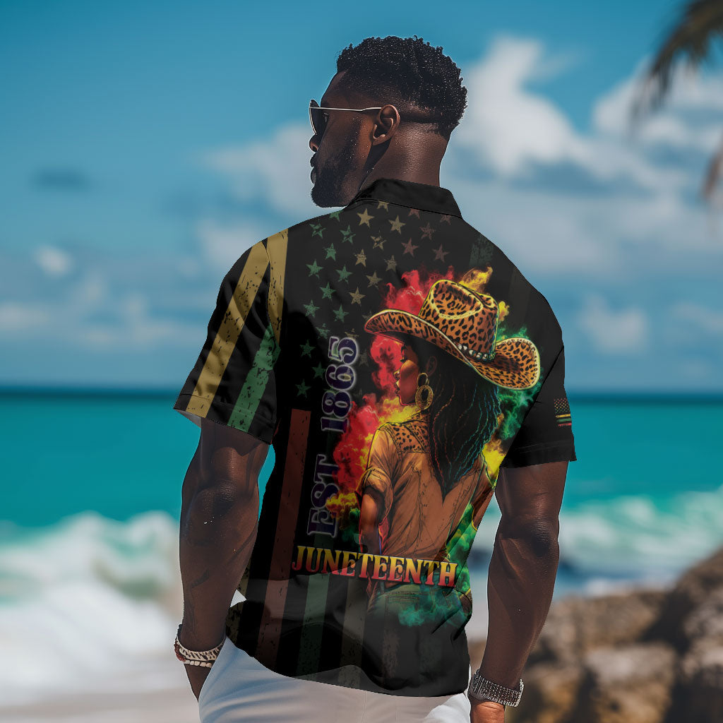 Steppin' into Juneteenth 1865 Hawaiian Shirt Melanin Cowgirl Grunge Style