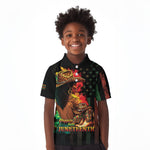 Steppin' into Juneteenth 1865 Kid Polo Shirt Melanin Cowgirl Grunge Style