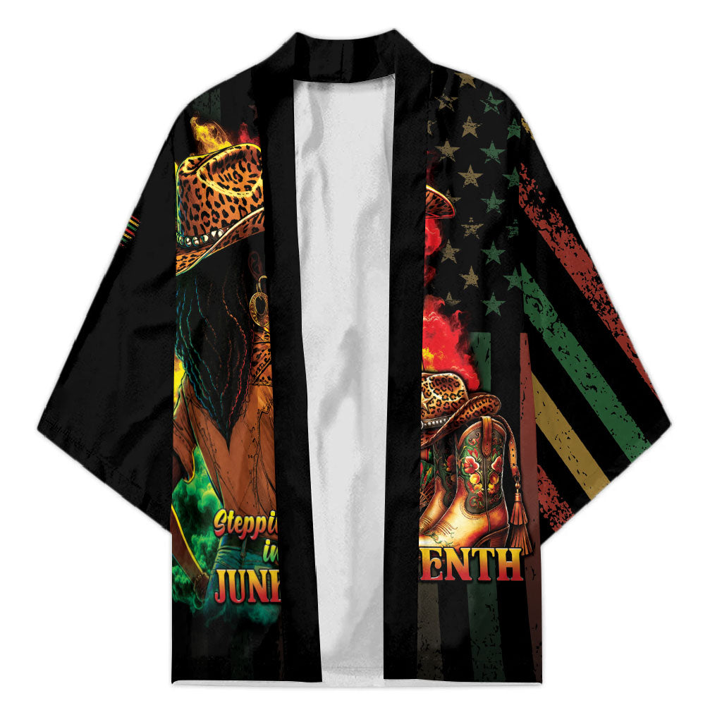 Steppin' into Juneteenth 1865 Kimono Melanin Cowgirl Grunge Style
