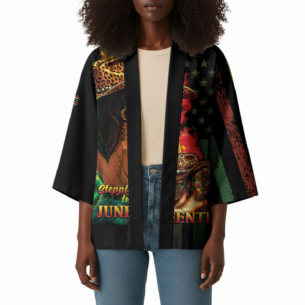 Steppin' into Juneteenth 1865 Kimono Melanin Cowgirl Grunge Style
