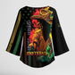 Steppin' into Juneteenth 1865 Kimono Sleeve Blouse Melanin Cowgirl Grunge Style