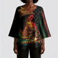 Steppin' into Juneteenth 1865 Kimono Sleeve Blouse Melanin Cowgirl Grunge Style