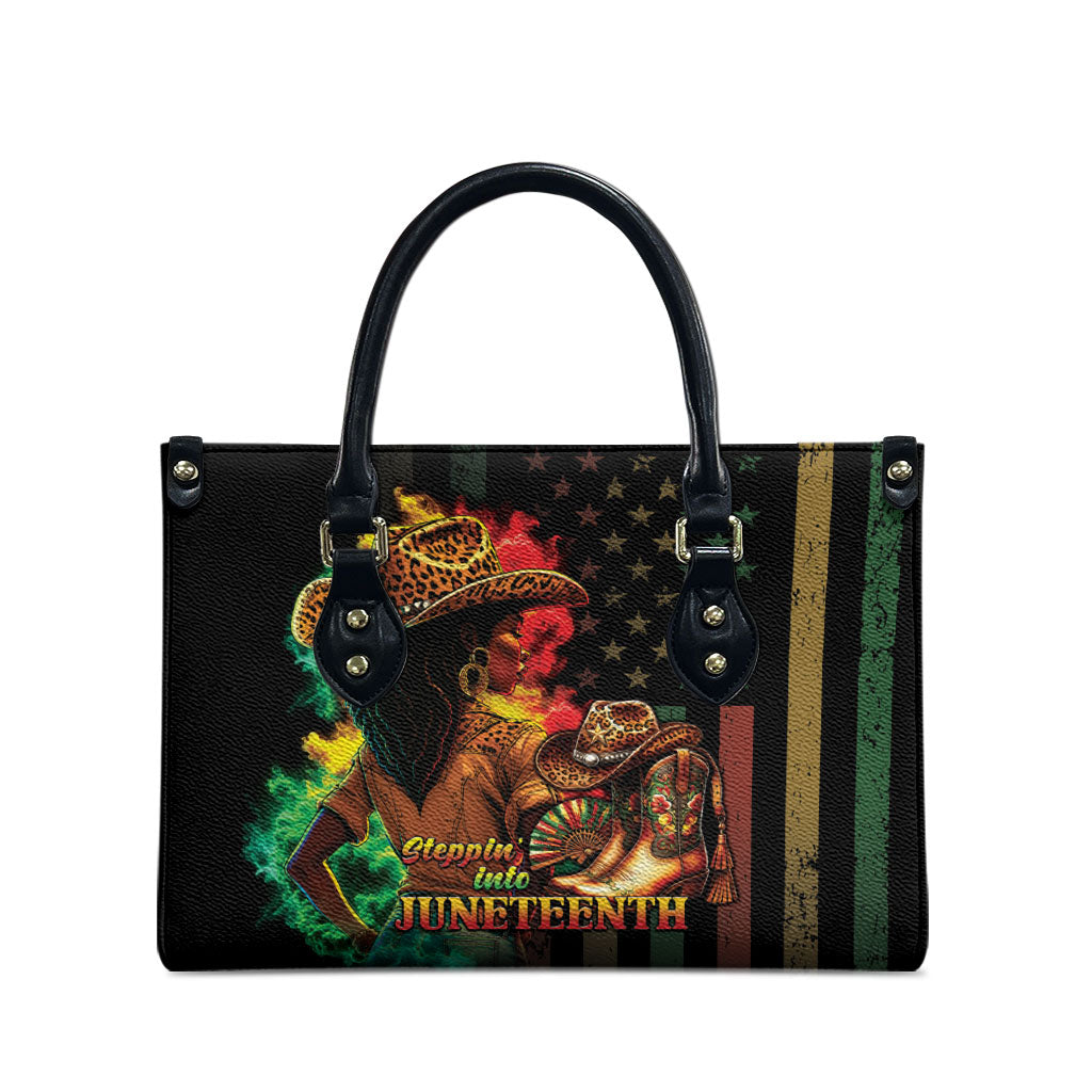 Steppin' into Juneteenth 1865 Leather Bag Melanin Cowgirl Grunge Style