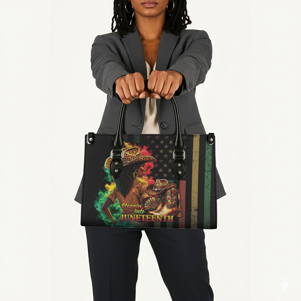 Steppin' into Juneteenth 1865 Leather Bag Melanin Cowgirl Grunge Style