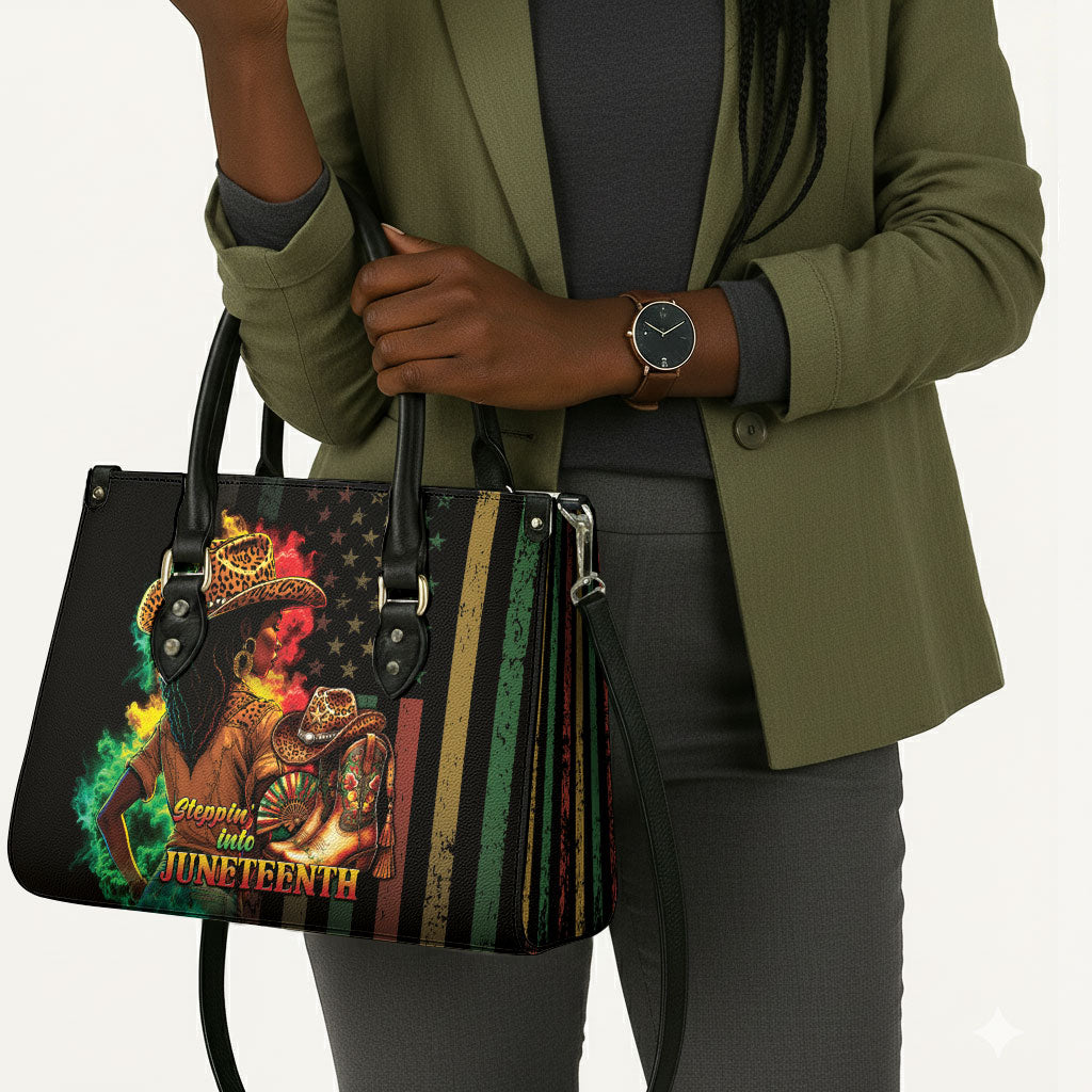 Steppin' into Juneteenth 1865 Leather Bag Melanin Cowgirl Grunge Style