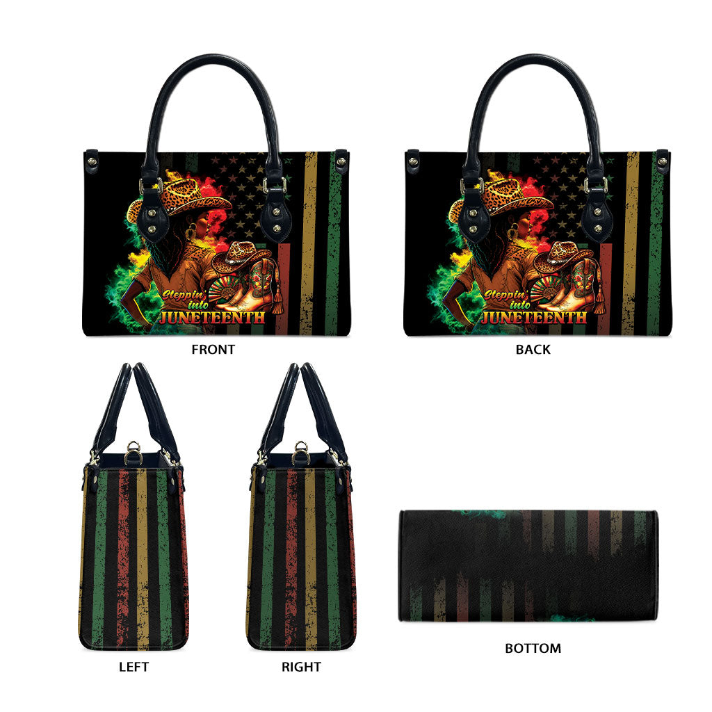 Steppin' into Juneteenth 1865 Leather Bag Melanin Cowgirl Grunge Style