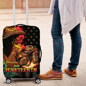 Steppin' into Juneteenth 1865 Luggage Cover Melanin Cowgirl Grunge Style