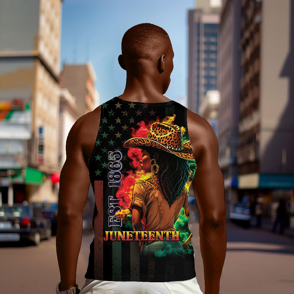 Steppin' into Juneteenth 1865 Men Tank Top Melanin Cowgirl Grunge Style