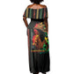 Steppin' into Juneteenth 1865 Off Shoulder Maxi Dress Melanin Cowgirl Grunge Style