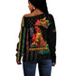 Steppin' into Juneteenth 1865 Off Shoulder Sweater Melanin Cowgirl Grunge Style