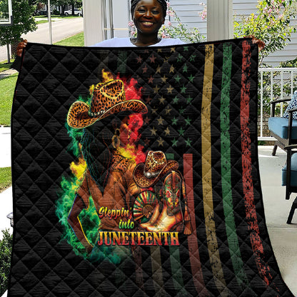 Steppin' into Juneteenth 1865 Quilt Melanin Cowgirl Grunge Style