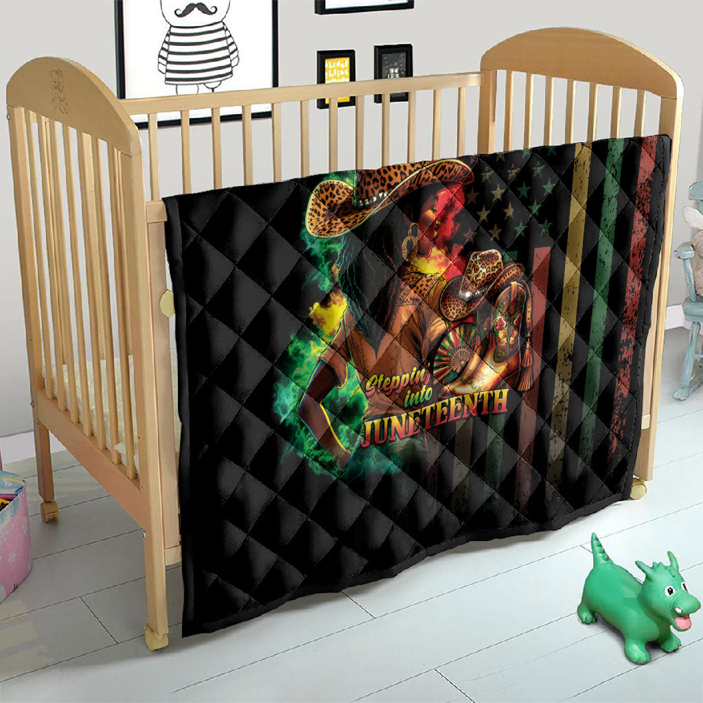 Steppin' into Juneteenth 1865 Quilt Melanin Cowgirl Grunge Style