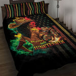 Steppin' into Juneteenth 1865 Quilt Bed Set Melanin Cowgirl Grunge Style
