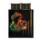Steppin' into Juneteenth 1865 Quilt Bed Set Melanin Cowgirl Grunge Style