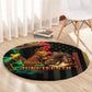 Steppin' into Juneteenth 1865 Round Carpet Melanin Cowgirl Grunge Style