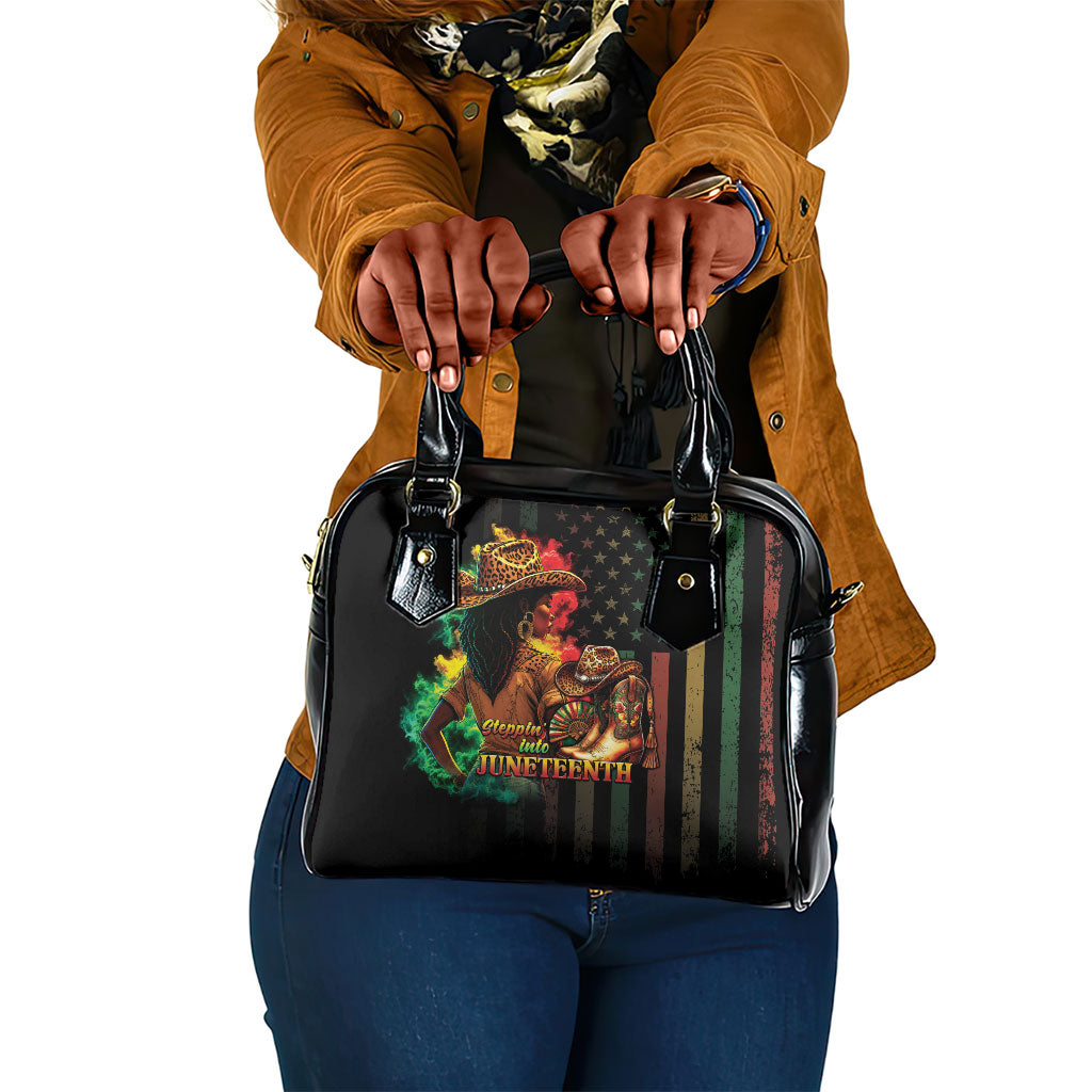 Steppin' into Juneteenth 1865 Shoulder Handbag Melanin Cowgirl Grunge Style