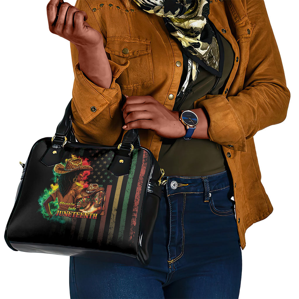 Steppin' into Juneteenth 1865 Shoulder Handbag Melanin Cowgirl Grunge Style