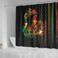 Steppin' into Juneteenth 1865 Shower Curtain Melanin Cowgirl Grunge Style