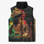 Steppin' into Juneteenth 1865 Sleeveless Puffer Jacket Melanin Cowgirl Grunge Style