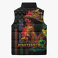 Steppin' into Juneteenth 1865 Sleeveless Puffer Jacket Melanin Cowgirl Grunge Style