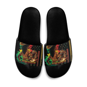 Steppin' into Juneteenth 1865 Slide Sandals Melanin Cowgirl Grunge Style