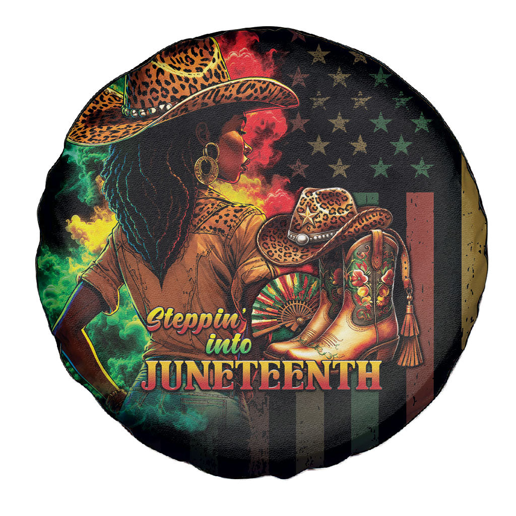Steppin' into Juneteenth 1865 Spare Tire Cover Melanin Cowgirl Grunge Style