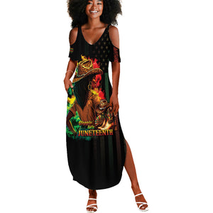 Steppin' into Juneteenth 1865 Summer Maxi Dress Melanin Cowgirl Grunge Style