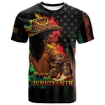 Steppin' into Juneteenth 1865 T shirt Melanin Cowgirl Grunge Style