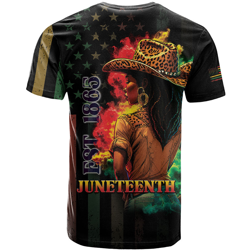Steppin' into Juneteenth 1865 T shirt Melanin Cowgirl Grunge Style