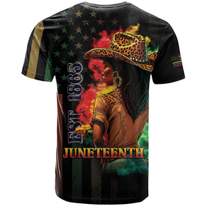 Steppin' into Juneteenth 1865 T shirt Melanin Cowgirl Grunge Style