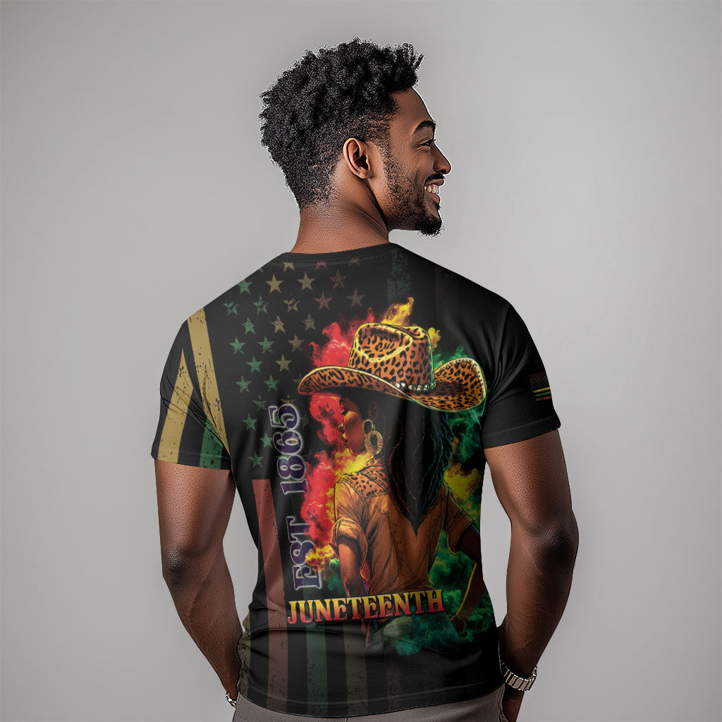 Steppin' into Juneteenth 1865 T shirt Melanin Cowgirl Grunge Style